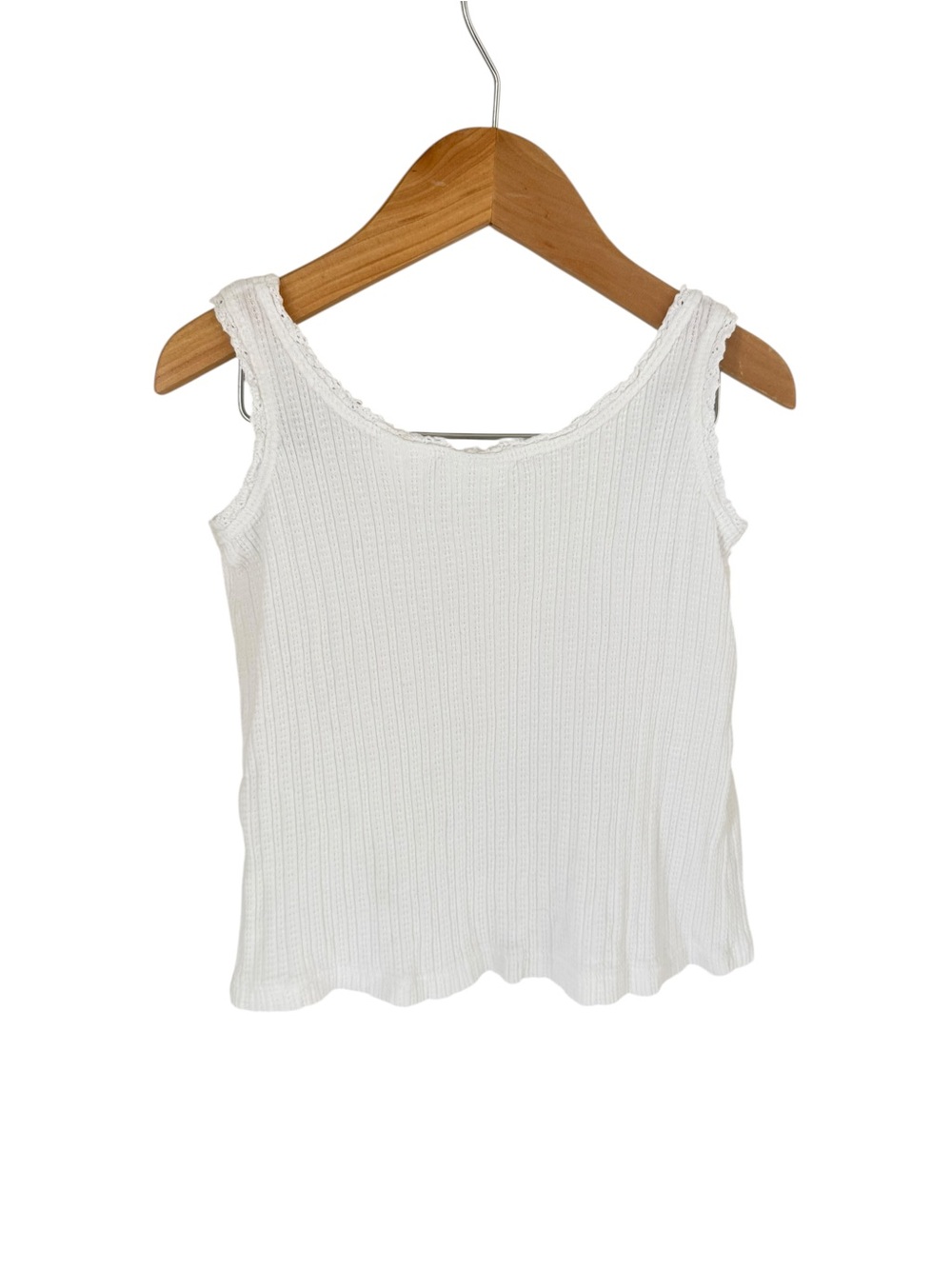 Zara White Button-Front Ribbed Knit Tank - Picture 2 of 5